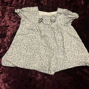Savannah Kids Floral Dress in Gray and White